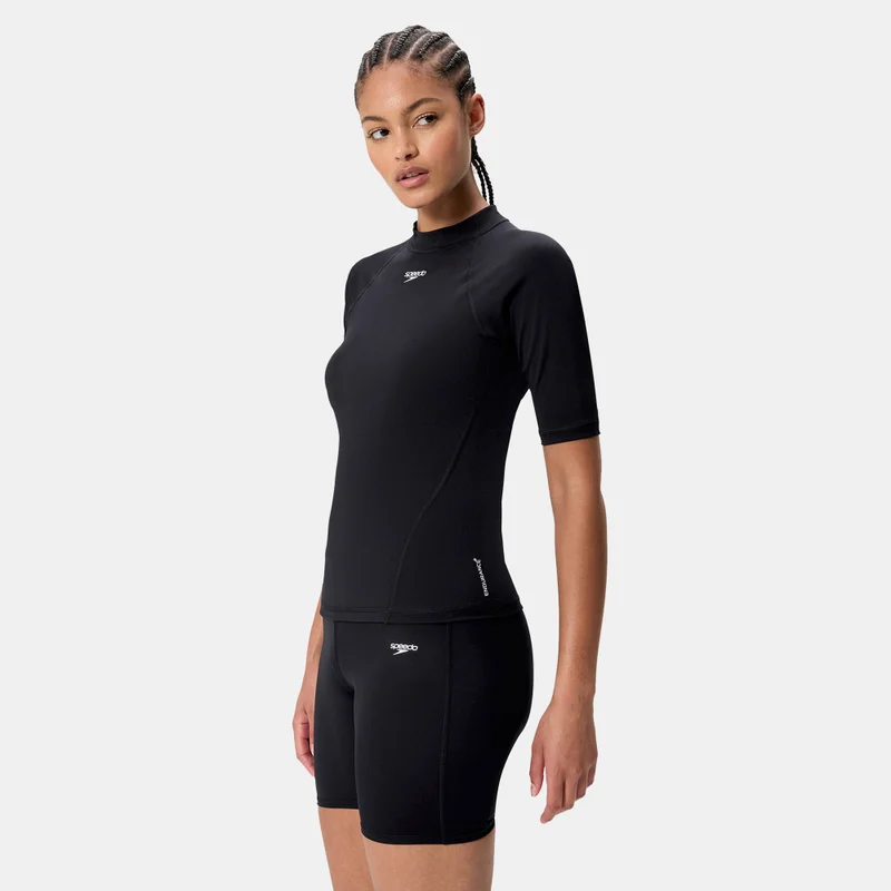 speedo Black Women's Classic Swimming Rashguard for Women | Best Price UAE
